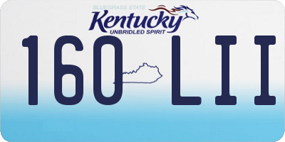 KY license plate 160LII