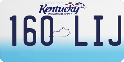 KY license plate 160LIJ