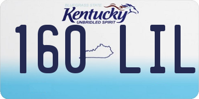 KY license plate 160LIL