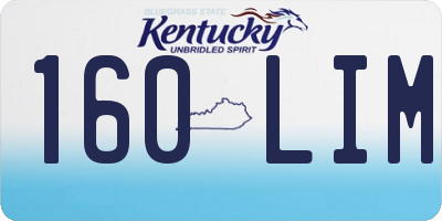 KY license plate 160LIM