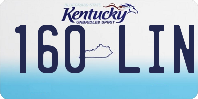 KY license plate 160LIN