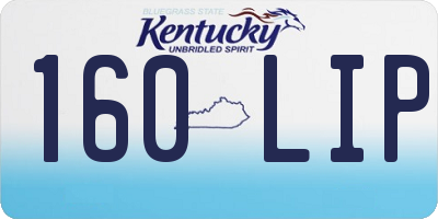 KY license plate 160LIP