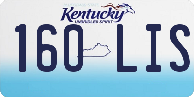 KY license plate 160LIS