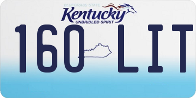 KY license plate 160LIT