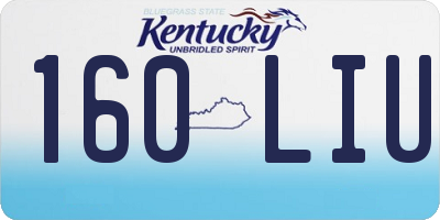 KY license plate 160LIU