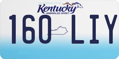 KY license plate 160LIY