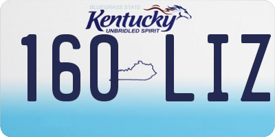 KY license plate 160LIZ