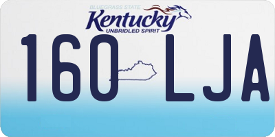 KY license plate 160LJA