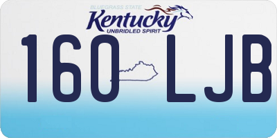 KY license plate 160LJB