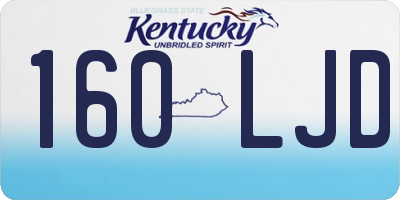 KY license plate 160LJD