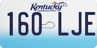 KY license plate 160LJE