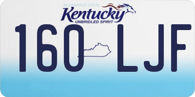 KY license plate 160LJF