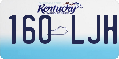 KY license plate 160LJH