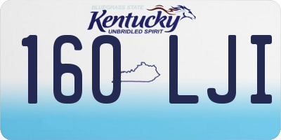 KY license plate 160LJI