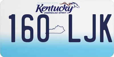 KY license plate 160LJK