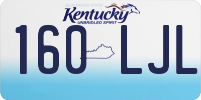 KY license plate 160LJL