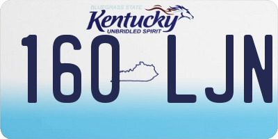 KY license plate 160LJN