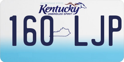 KY license plate 160LJP