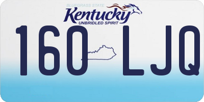 KY license plate 160LJQ