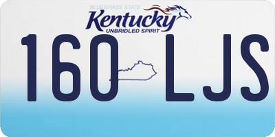 KY license plate 160LJS