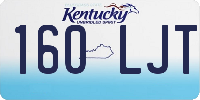 KY license plate 160LJT