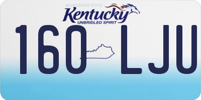 KY license plate 160LJU