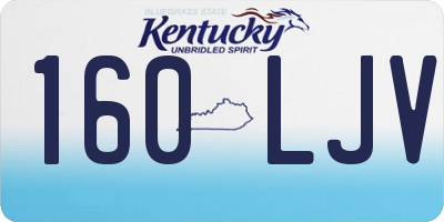 KY license plate 160LJV