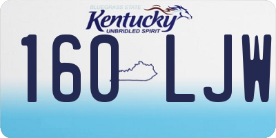 KY license plate 160LJW