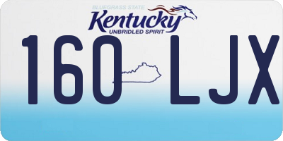 KY license plate 160LJX