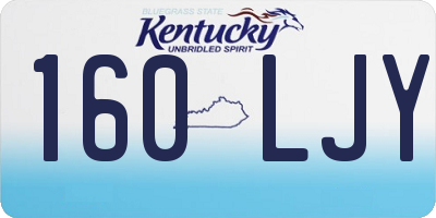 KY license plate 160LJY
