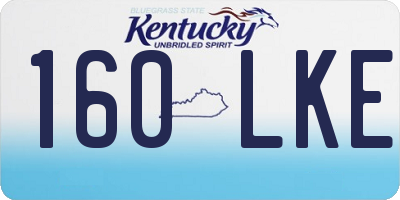KY license plate 160LKE