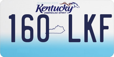 KY license plate 160LKF