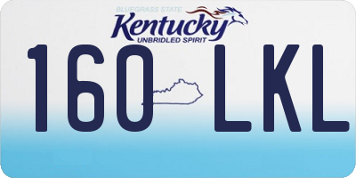 KY license plate 160LKL