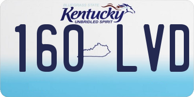 KY license plate 160LVD
