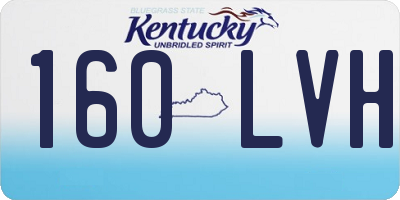 KY license plate 160LVH