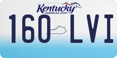 KY license plate 160LVI