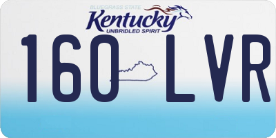 KY license plate 160LVR