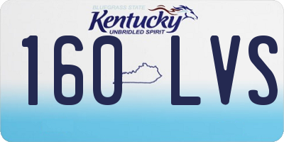 KY license plate 160LVS