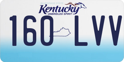 KY license plate 160LVV