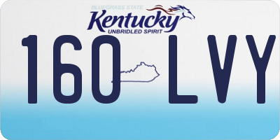 KY license plate 160LVY