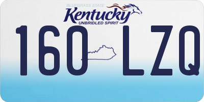 KY license plate 160LZQ