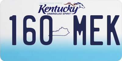 KY license plate 160MEK