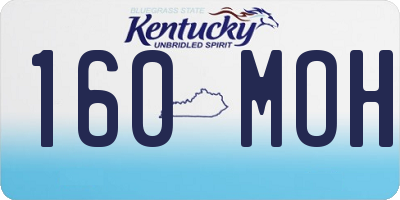 KY license plate 160MOH
