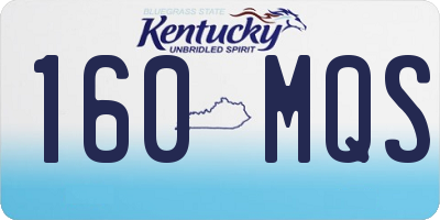 KY license plate 160MQS