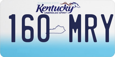 KY license plate 160MRY