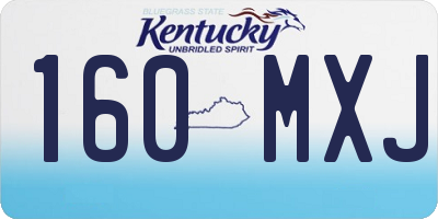 KY license plate 160MXJ