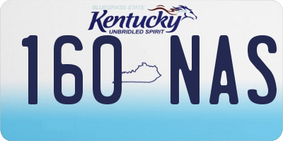 KY license plate 160NAS