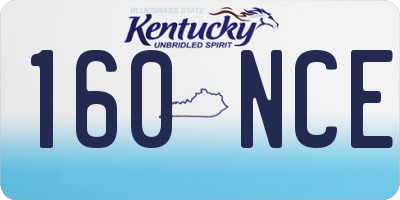 KY license plate 160NCE