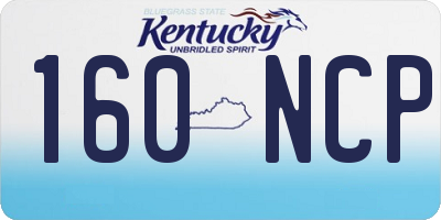 KY license plate 160NCP