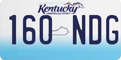 KY license plate 160NDG